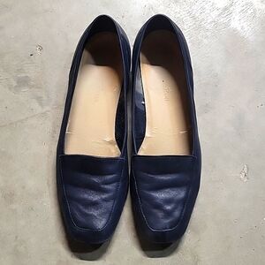 Enzo Angiolini Liberty30 Navy Blue Leather Loafer size 6 M
